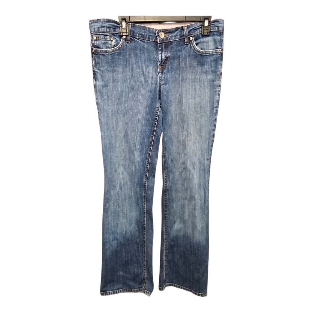 Vintage L.E.I. Y2K Jeans Low Rise Medium‎ Wash Actual Size Women's 8 Long